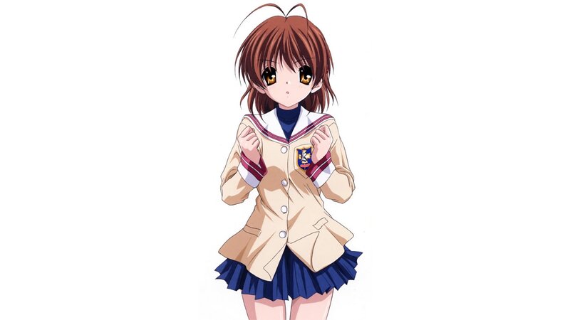 anime girl in school uniform