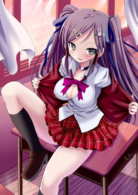 anime girl in school uniform
