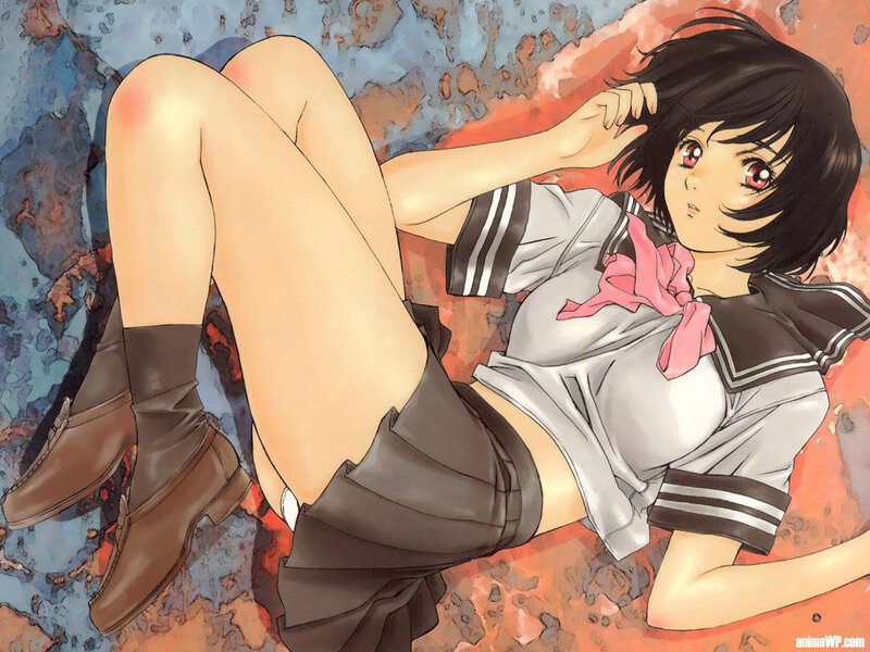 anime girl in school uniform