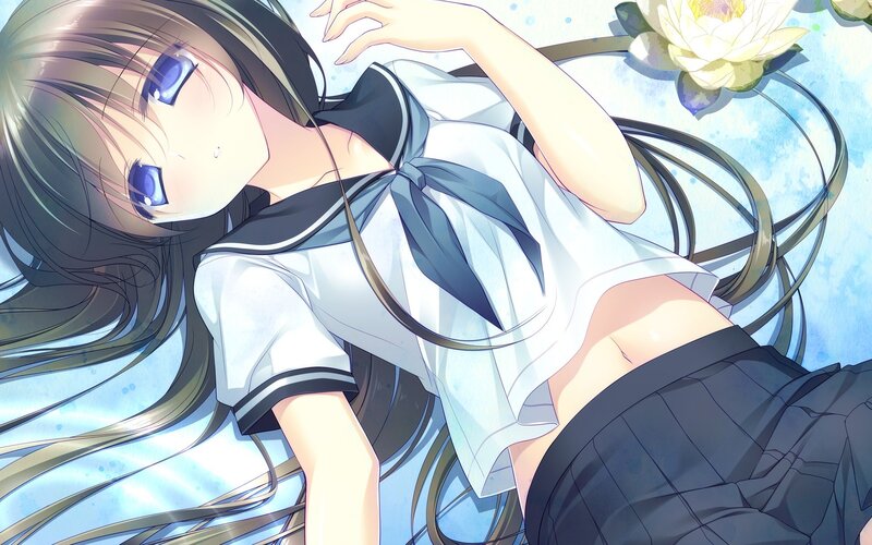 anime girl in school uniform