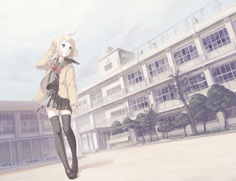 anime girl in school uniform