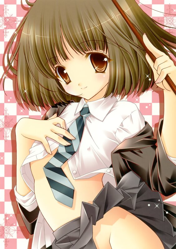 anime girl in school uniform