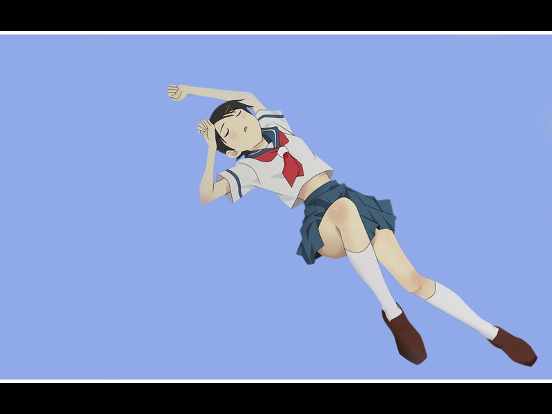 anime girl in school uniform