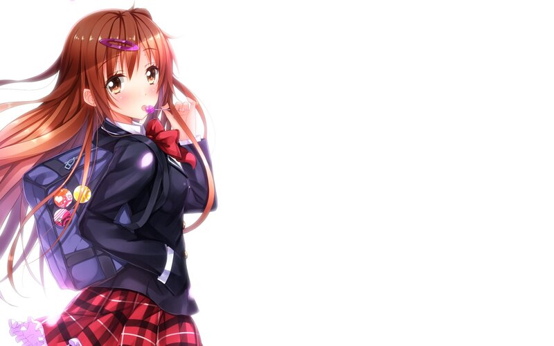 anime girl in school uniform
