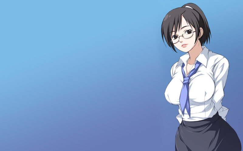 anime girl in school uniform
