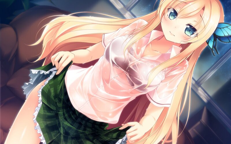 anime girl in school uniform