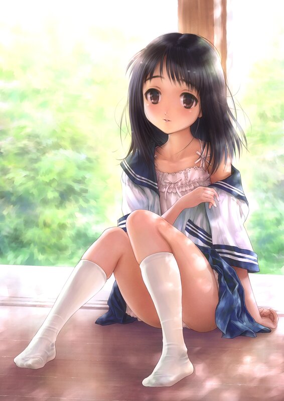 anime girl in school uniform