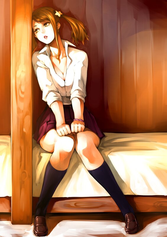 anime girl in school uniform