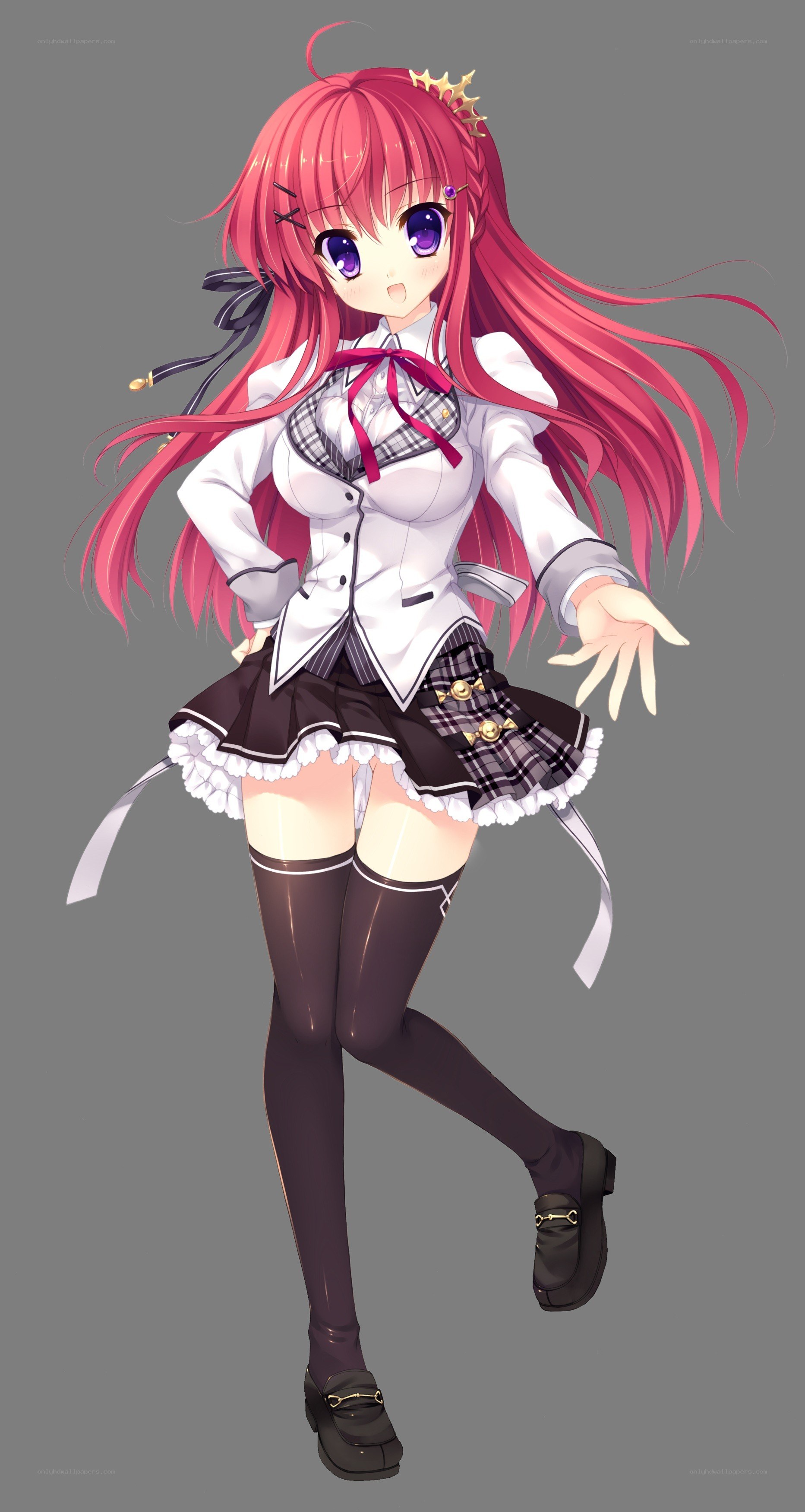 anime girl in school uniform