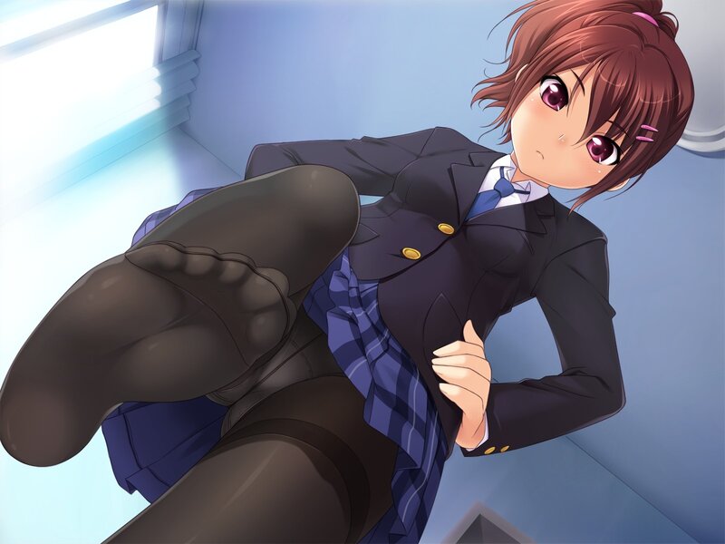 anime girl in school uniform