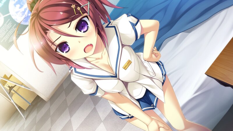 anime girl in school uniform