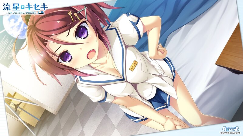 Anime girl in school uniform