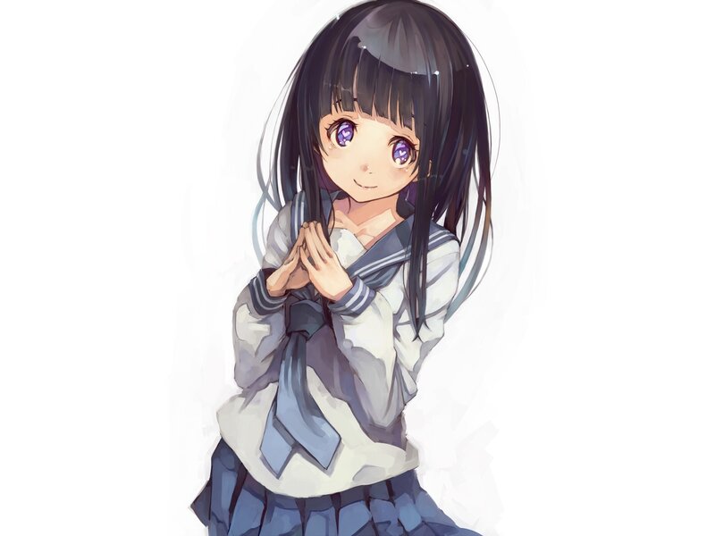 anime girl in school uniform