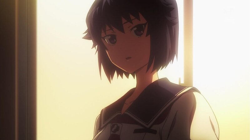 anime girl in school uniform