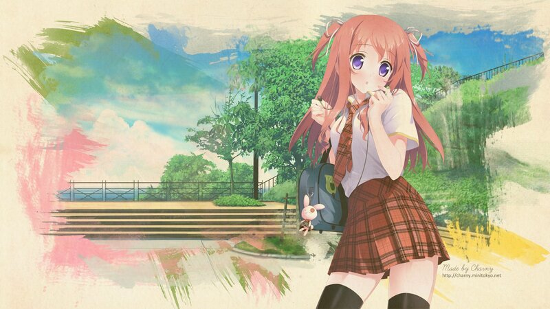 anime girl in school uniform