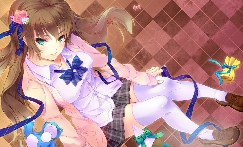 anime girl in school uniform