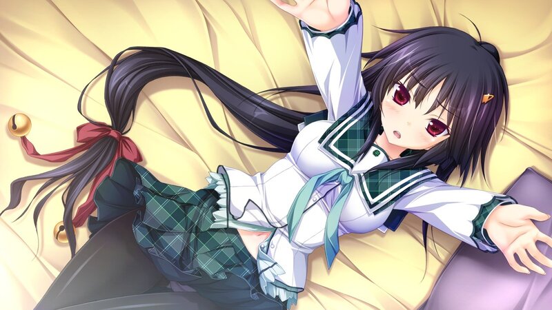 anime girl in school uniform