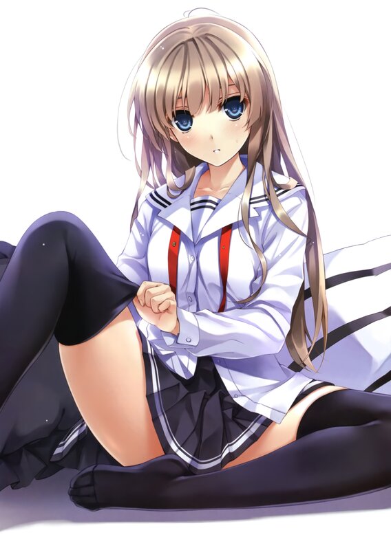 anime girl in school uniform