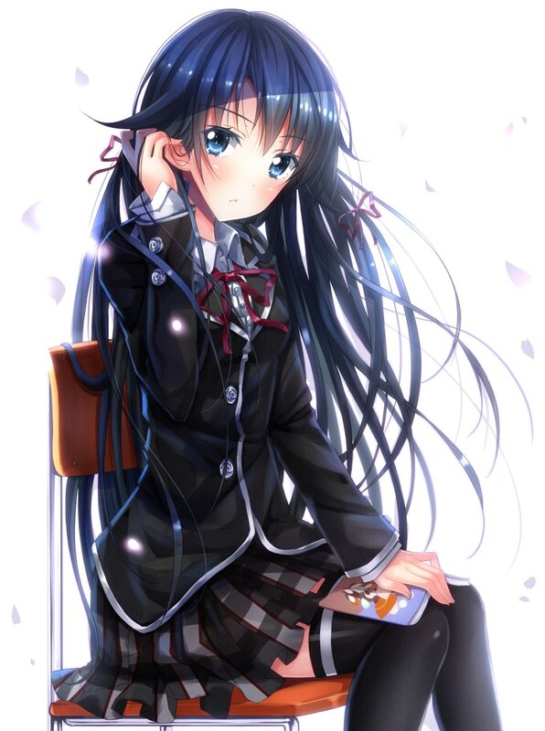 anime girl in school uniform