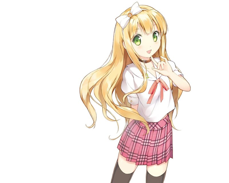 anime girl in school uniform