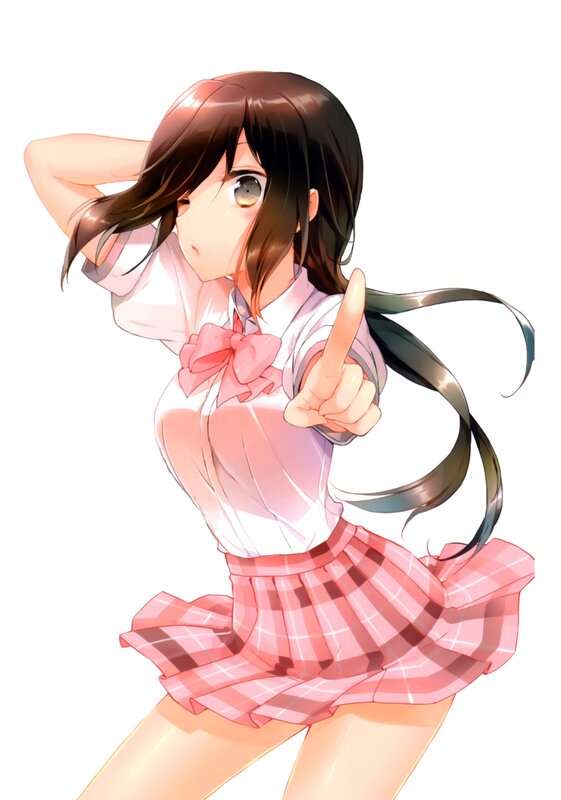 anime girl in school uniform