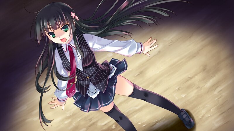 anime girl in school uniform