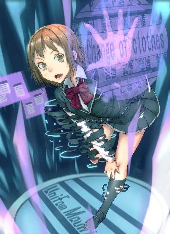 anime girl in school uniform