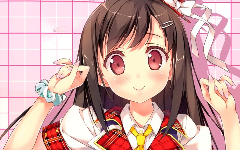 anime girl in school uniform