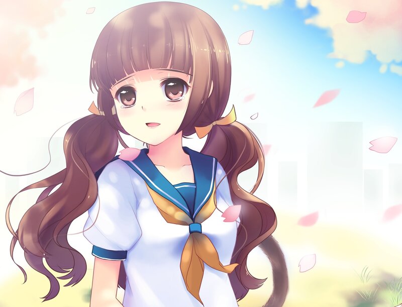 anime girl in school uniform