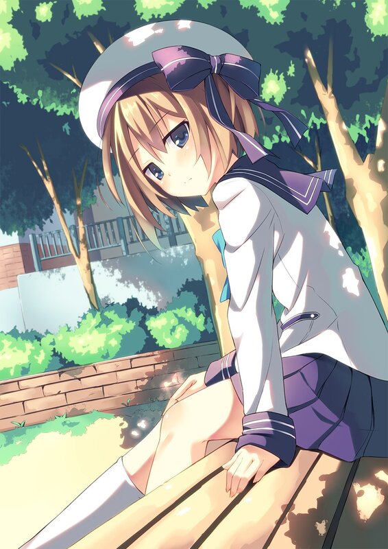 anime girl in school uniform