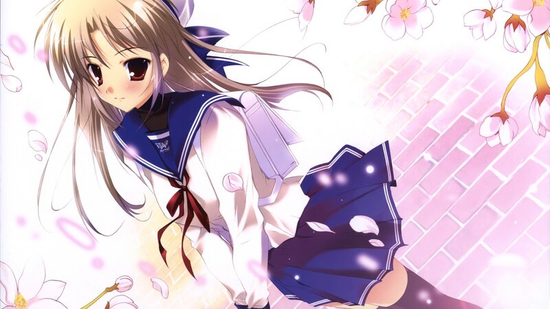 anime girl in school uniform