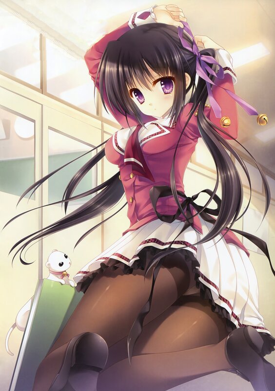 anime girl in school uniform