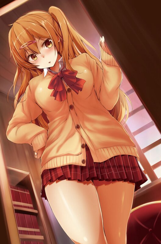 anime girl in school uniform