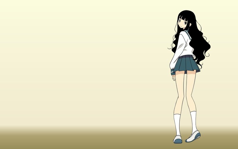 anime girl in school uniform