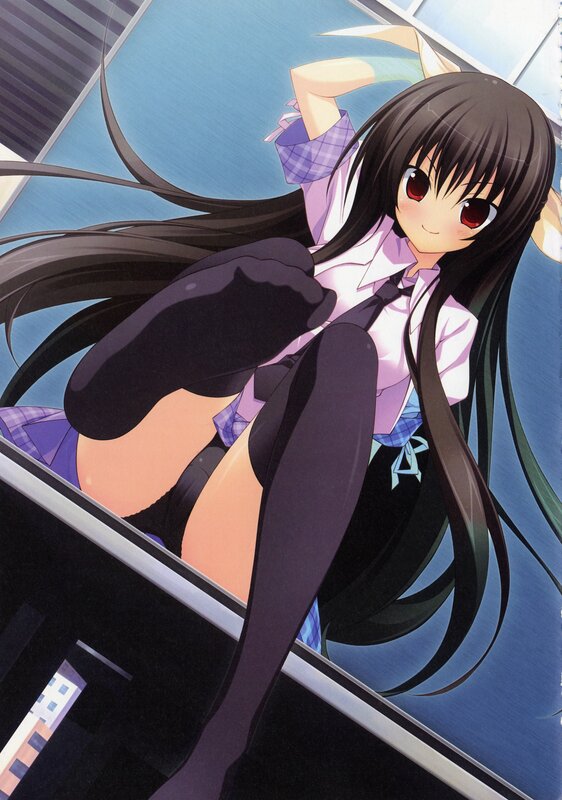 anime girl in school uniform