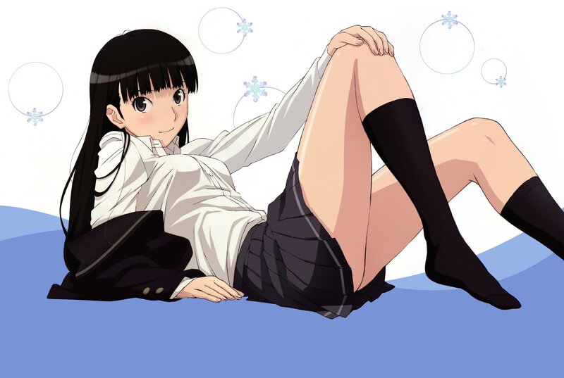 anime girl in school uniform
