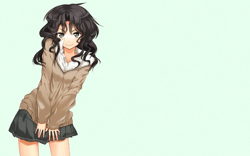 anime girl in school uniform