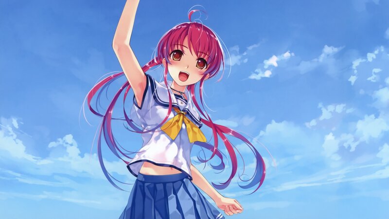 anime girl in school uniform