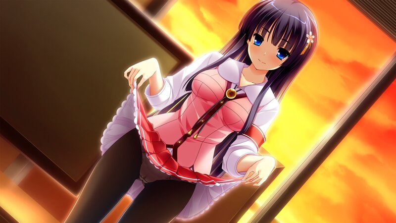 anime girl in school uniform