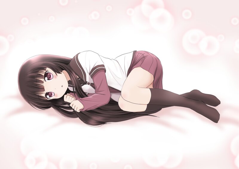 anime girl in school uniform