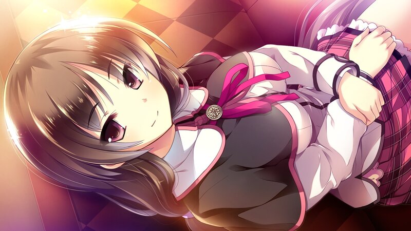 anime girl in school uniform