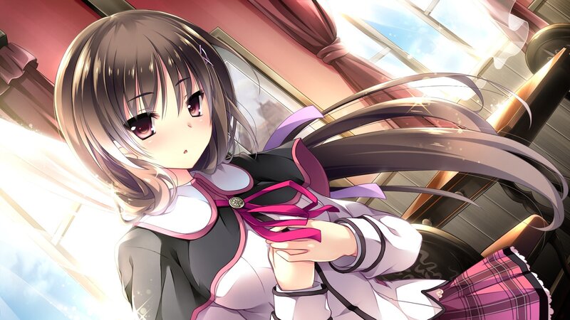 anime girl in school uniform