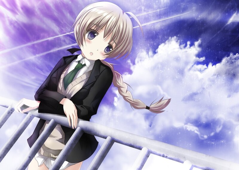 anime girl in school uniform