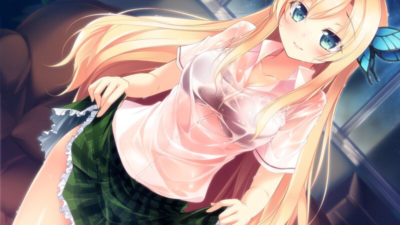 anime girl in school uniform