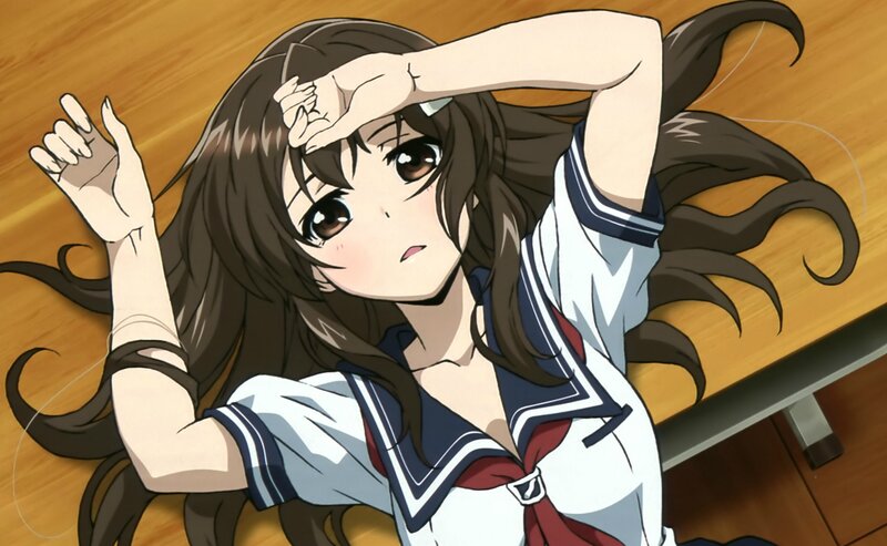 anime girl in school uniform