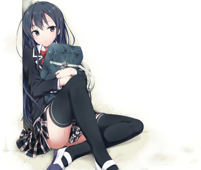 anime girl in school uniform