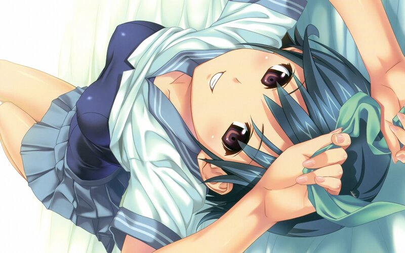 anime girl in school uniform