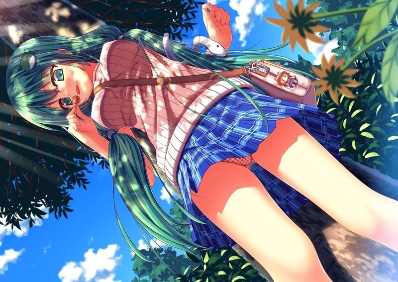 Anime girl in school uniform