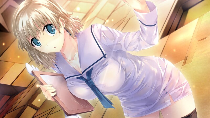 anime girl in school uniform