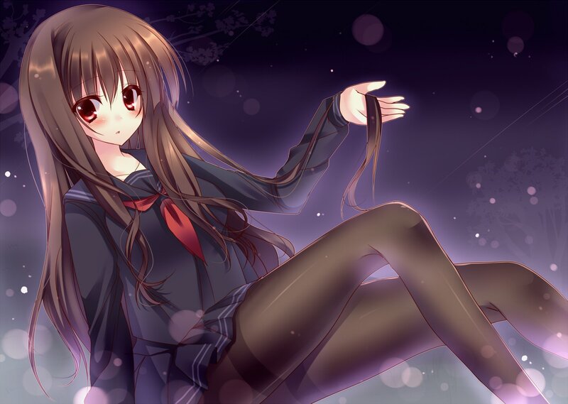 anime girl in school uniform